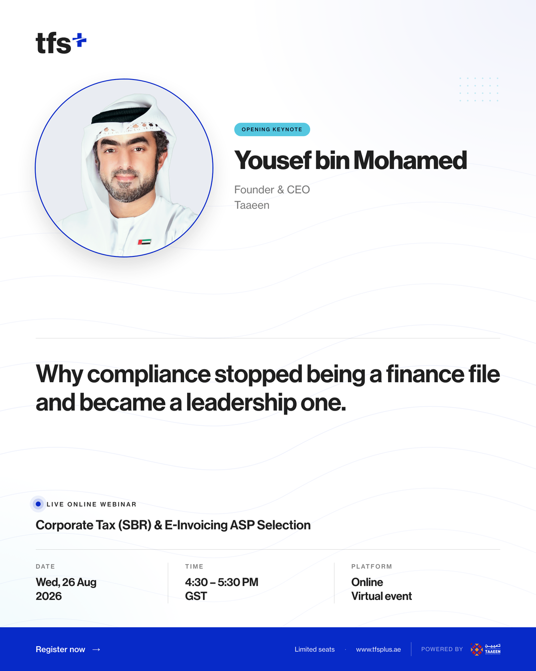 Yousef bin Mohamed, Founder and CEO of Taaeen